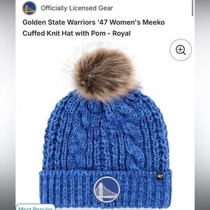 Golden State Warriors '47 Beanie Hat with Pom